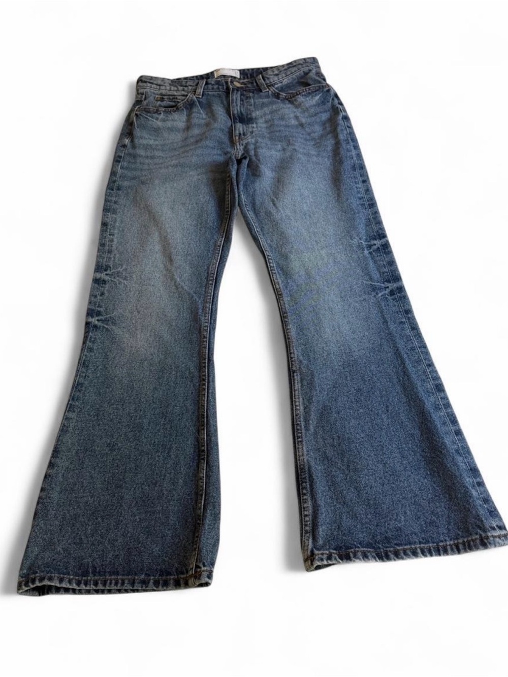 ASOS  blue Wide-Leg Flared Jeans